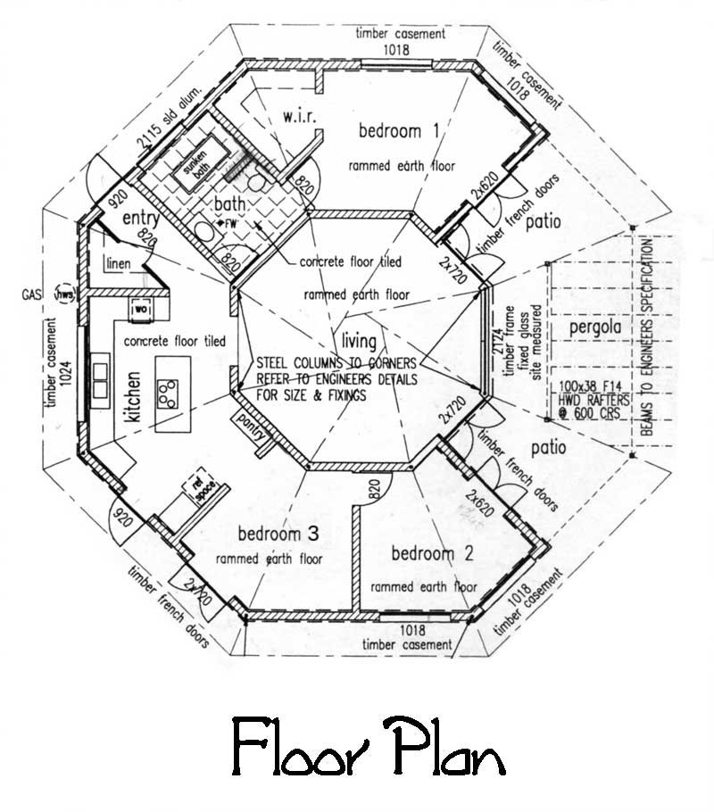 Original Temple Floor Plan circa March, 1997